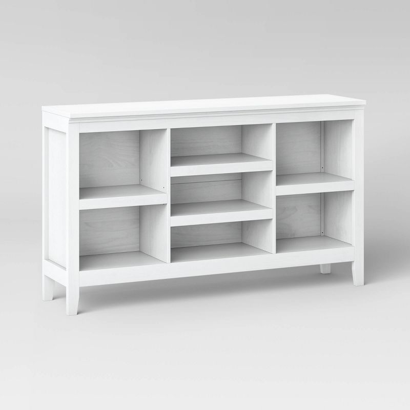 32" Carson Horizontal Bookcase: Sturdy Melamine, 7 Shelves, Home Office - Threshold