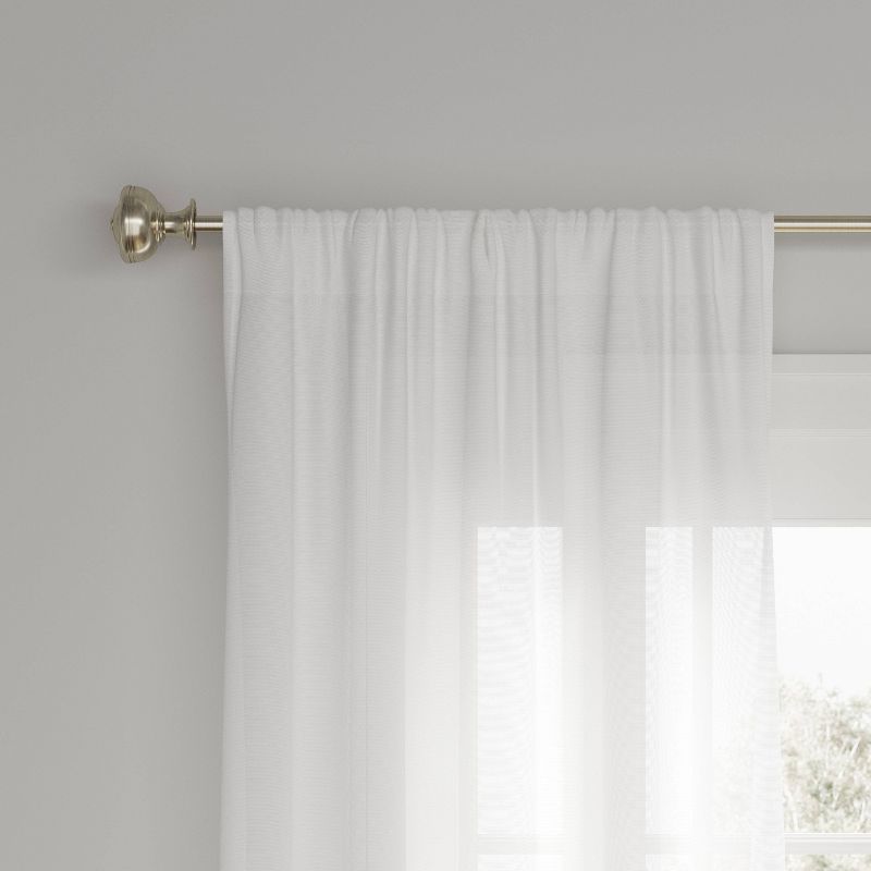 54"x95" Light Filtering Farrah Window Curtain Panel White - Threshold™ : Target
