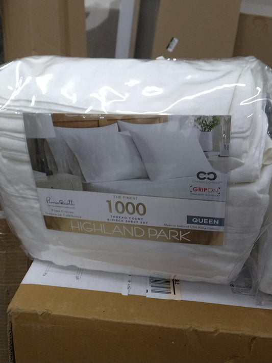 Rancho Highland Park 1000 Thread Count Queen Pima Cotton Sheet Set