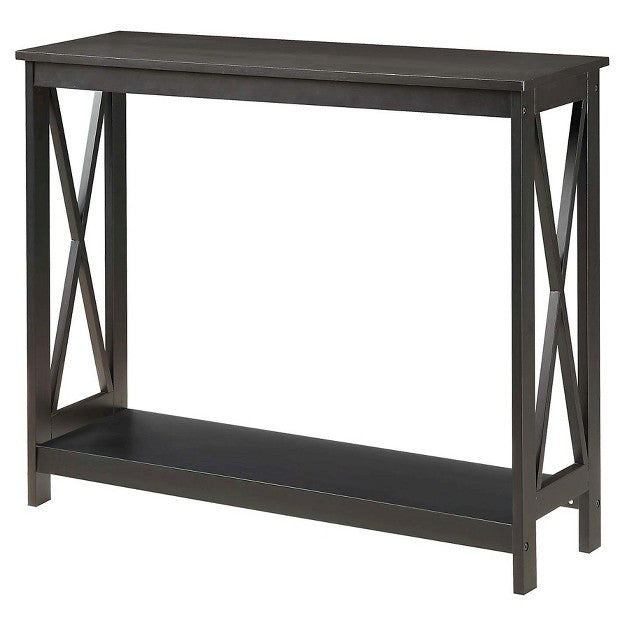 Breighton Home Oxford Console Table with Shelf in Black