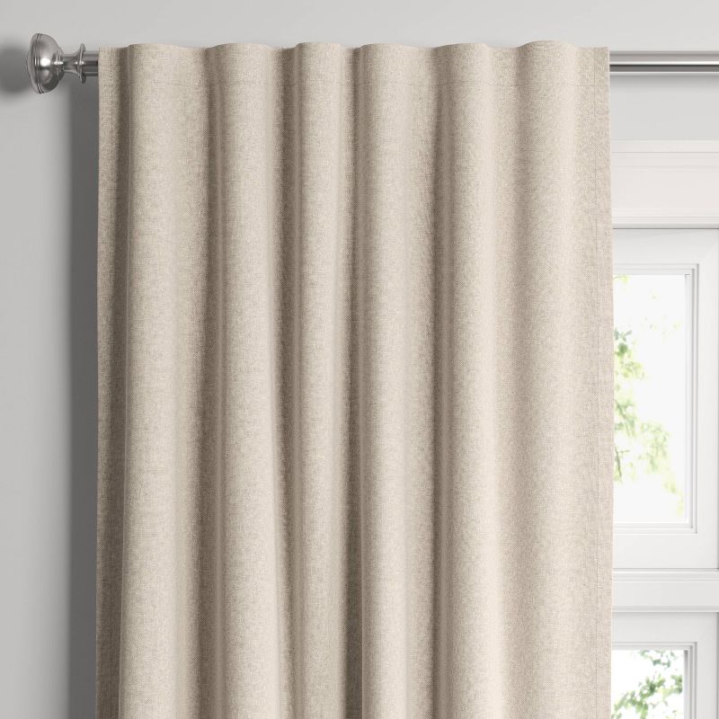 50"x95" Blackout Aruba Window Curtain Panel Beige - Threshold™: Recycled Polyester, Traditional Style, Solid Drapes : Target