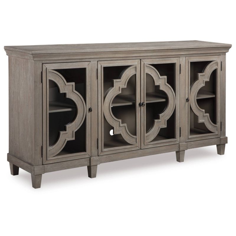 Fossil Ridge Door Accent Cabinet Gray - Signature Design By Ashley: Vintage-inspired, Hidden Storage, Adjustable Shelves : Target