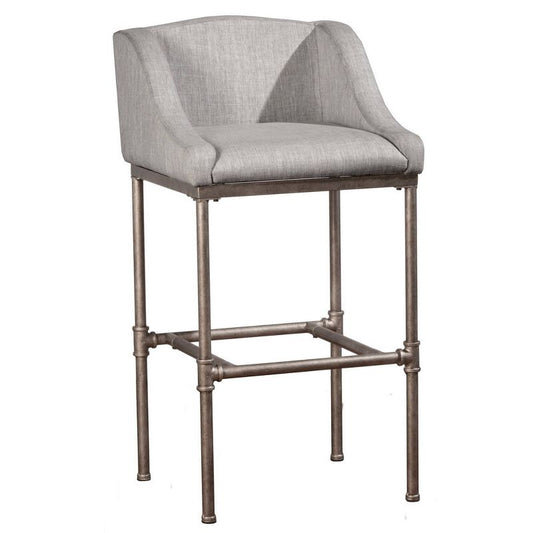 30" Dillon Barstool Silver/gray - Hillsdale Furniture: Industrial Design, Metal Frame, Padded Seat : Target