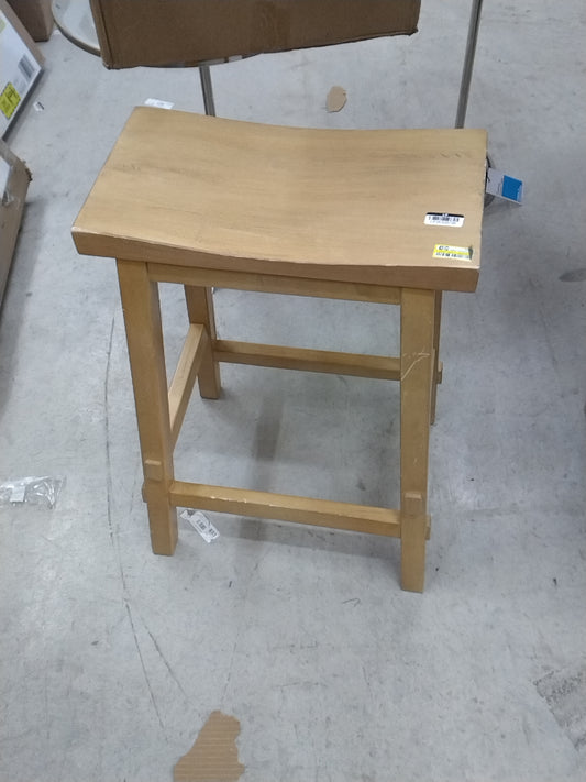 Halifax Farmhouse Wood Counter Height Barstool Natural Wood - Threshold: Kitchen Wooden Stool, Backless Rectangle Shape