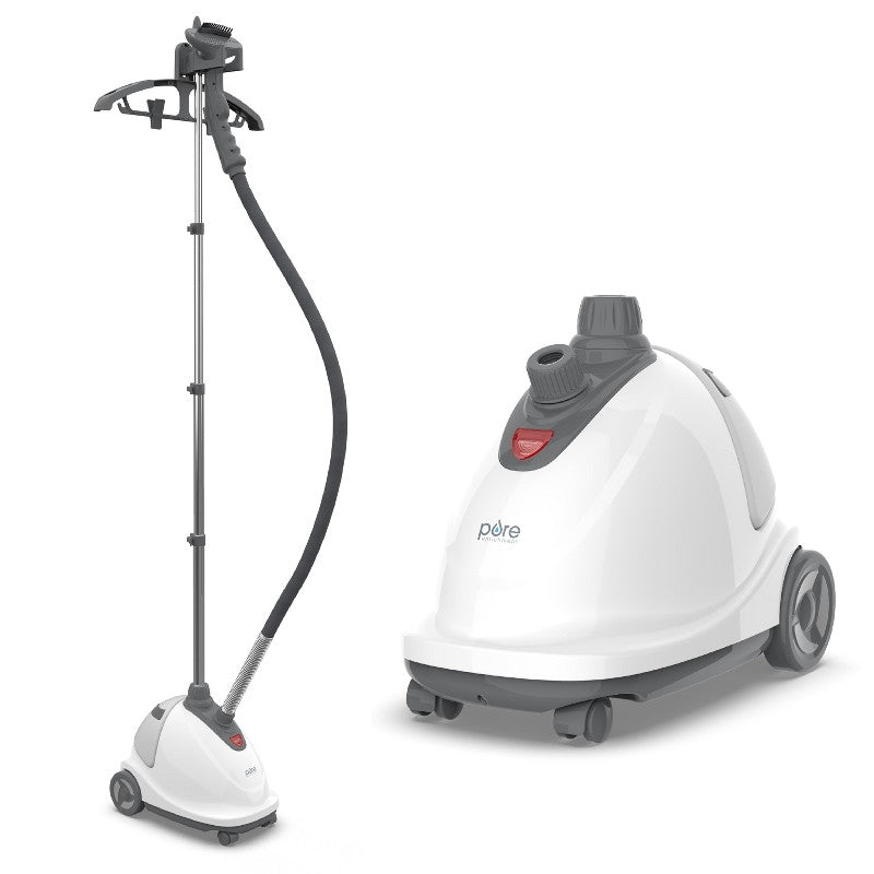 Pure Enrichment PureSteam XL Standing Steamer with Garment Hanger for 1 Hour of Continuous Steaming - White: Clothes Steamer, 1500W