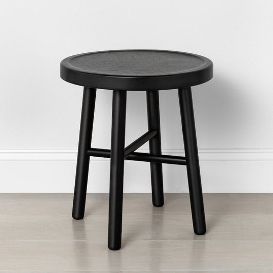 Shaker Accent Table or Stool - Black - Hearth & Hand with Magnolia: Rubberwood, No Assembly, 5-Year Warranty