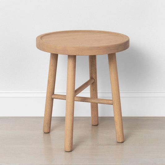 Shaker Accent Table Or Stool - Natural - Hearth & Hand™ With Magnolia: Rubberwood Frame, No Assembly Required : Target