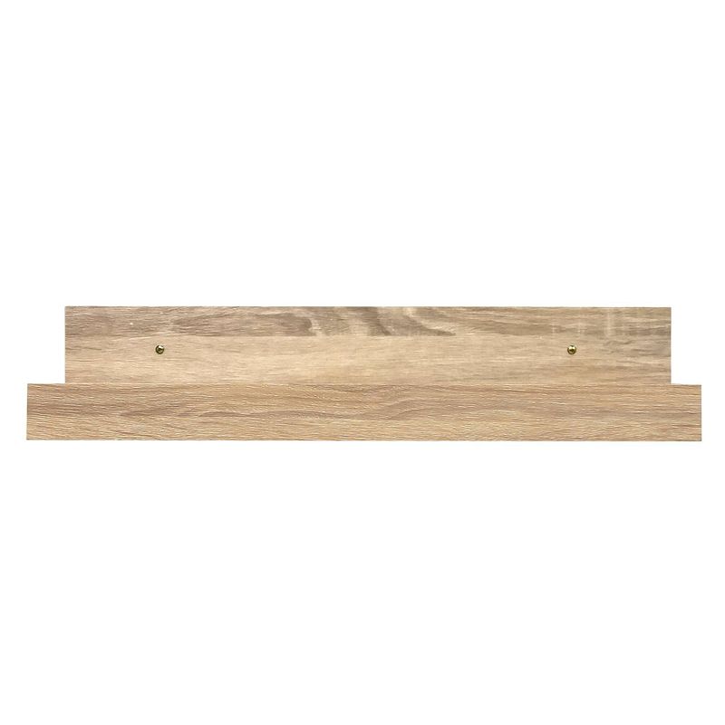Inplace 24" X 5" Decorative Shelf Wall Mounted With Front Edge White Oak: Modern Floating Ledge, Mdf, Smooth Finish : Target