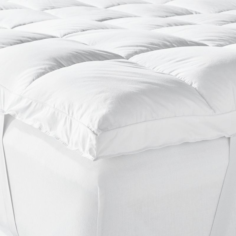 Twin Ultra Loft Down Alternative Mattress Topper - Casaluna: Hypoallergenic Cotton, Baffle Box Quilting, 233 Thread Count