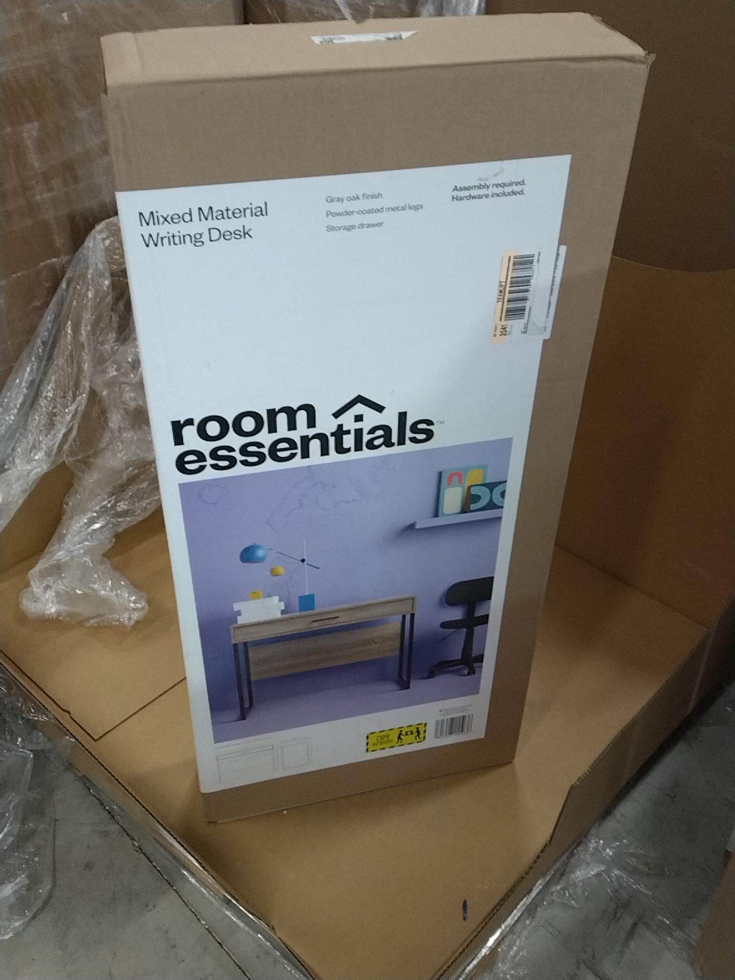 Mixed Material Writing Desk Gray - Room Essentials