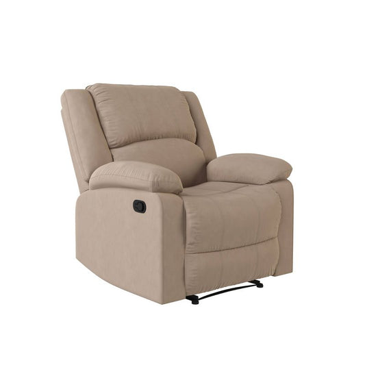 Prescott Manual Recliner Beige - Relax-a-lounger: Solid Wood Frame, Dream Coils, Tufted Microfiber : Target