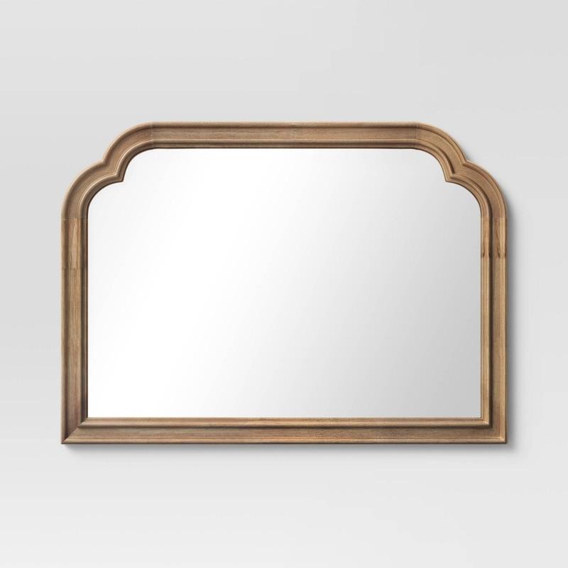36" x 26" French Country Mantle Wood Mirror Natural - Threshold