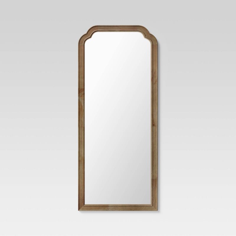 30" x 70" Oversize Leaner French Country Wood Mirror Natural - Threshold