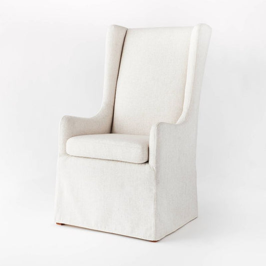 River Heights Upholstered Accent Chair Cream - Threshold™ designed with Studio McGee: High-Back, Twill Slipcover : Target