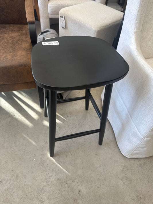 Haddonfield All Wood Backless Counter Height Barstool Black - Threshold designed with Studio McGee: Solid Painted Rubberwood, 24"