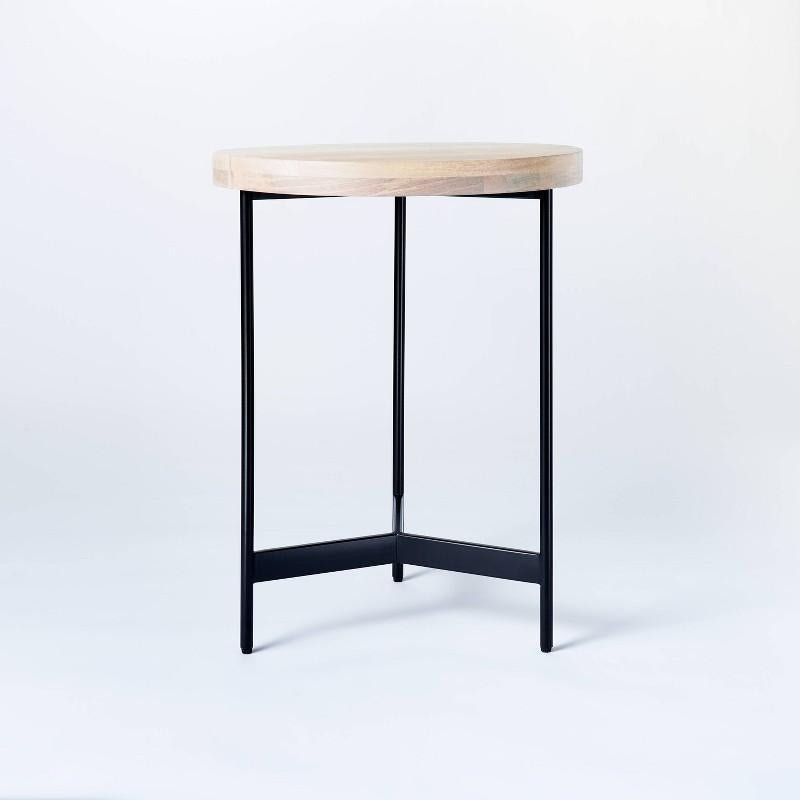 Villa Park Round Wooden End Table Brown - Threshold designed with Studio McGee Fully Assembled