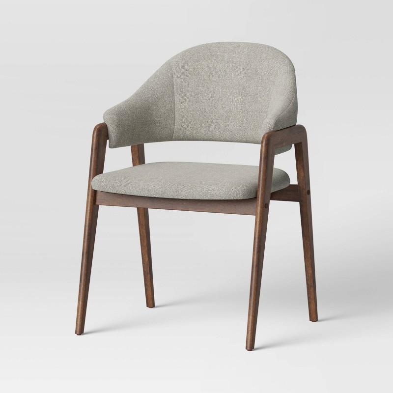 Ingleside Open Back Upholstered Wood Frame Dining Chair Dark Gray - Threshold Assembly Required