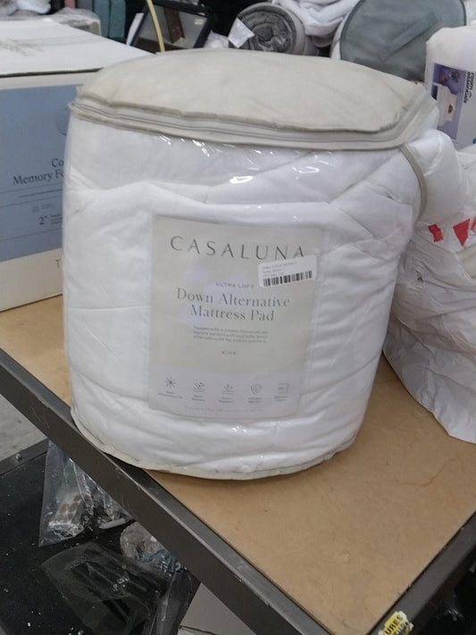 King Ultra Loft Down Alternative Mattress Pad - Casaluna: 280 Thread Count, 100% Cotton, OEKO-TEX Certified
