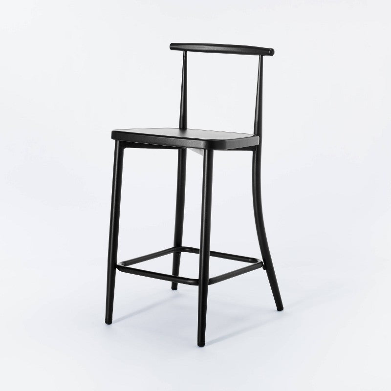 Northwood Metal Cafe Counter Height Barstool Black: Sleek, Modern Design - Threshold designed w/Studio McGee