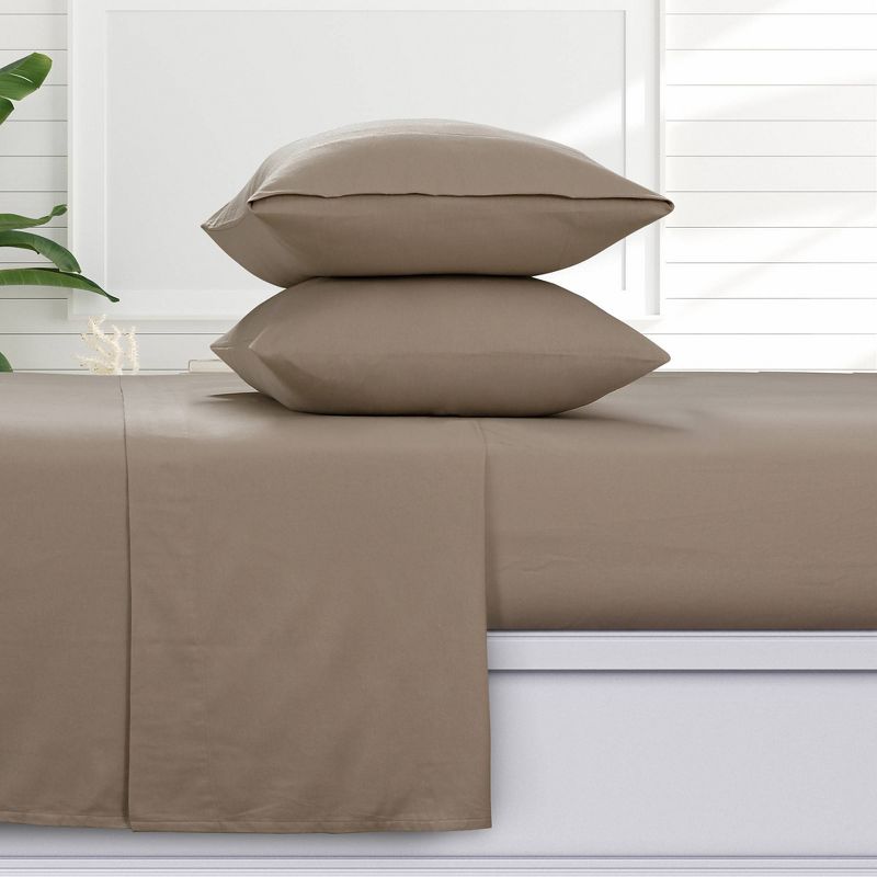 King 170 Gsm Extra Deep Pocket Flannel Sheet Set Camel - Azores Home : Target