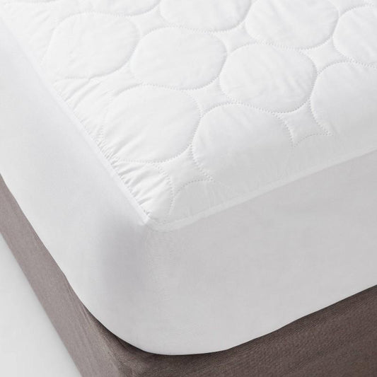Queen Waterproof Quilted Mattress Pad - Room Essentials: Microfiber, Fits 15" Depth, OEKO-TEX Certified