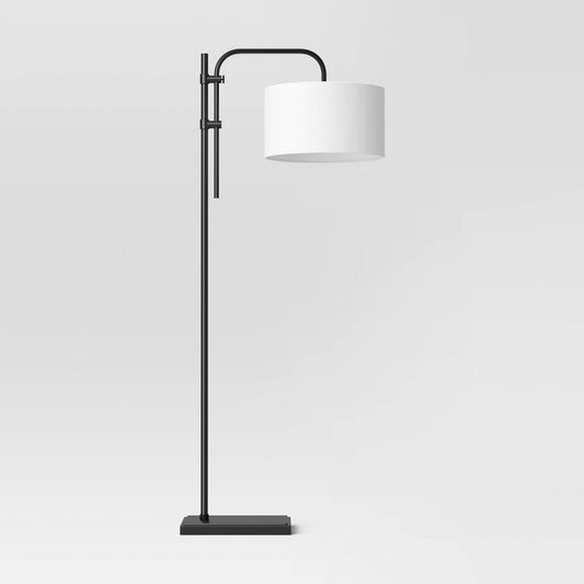 72"x16" Knox Floor Lamp - Threshold: Modern Black Standing Lamp with Dimmer Switch