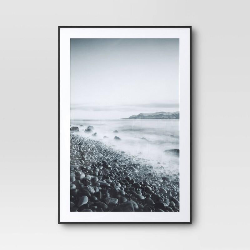 27" x 40" Matted to 24" x 36" Elevated Aluminum Poster Frame Black - Threshold: Modern Wall-Mounted Picture Display