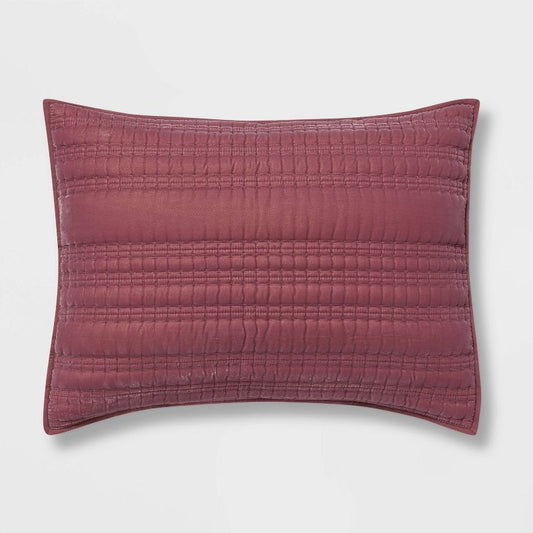 Standard Lofty Velvet Quilt Sham Purple - Threshold™: Oeko-tex Certified, Machine Washable, Polyester Backing : Target