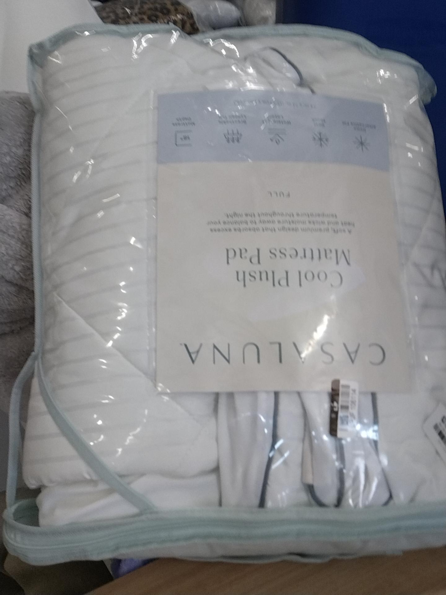 Full Cool Plush Cooling Mattress Pad - Casaluna: Hypoallergenic, Waterproof, Fits 18" Depth, 300 Thread Count