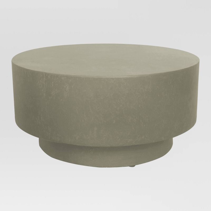 32" Arbon Coffee Table Gray - Threshold™ Designed With Studio Mcgee: Round Pedestal Base, No Assembly Required : Target
