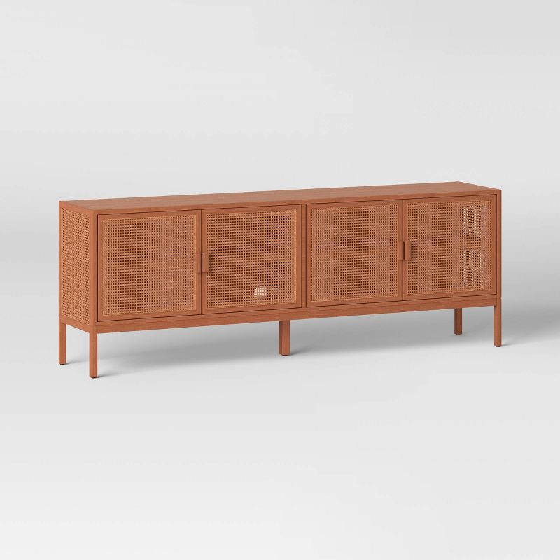 Minsmere TV Stand for TVs up to 70" Natural - Threshold™: Boho-Chic Media Console with Storage : Target