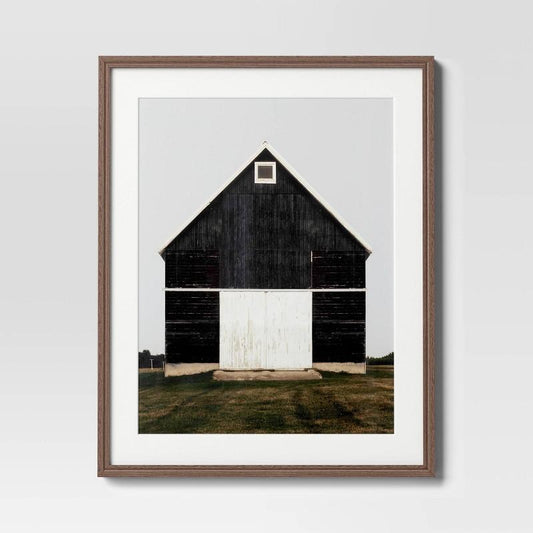 24" x 30" Barn Framed Poster Black - Threshold: Countryside Elegance, Vintage Artistry