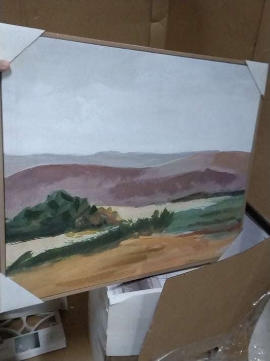 30" x 24" Landscape Framed Canvas Natural - Threshold