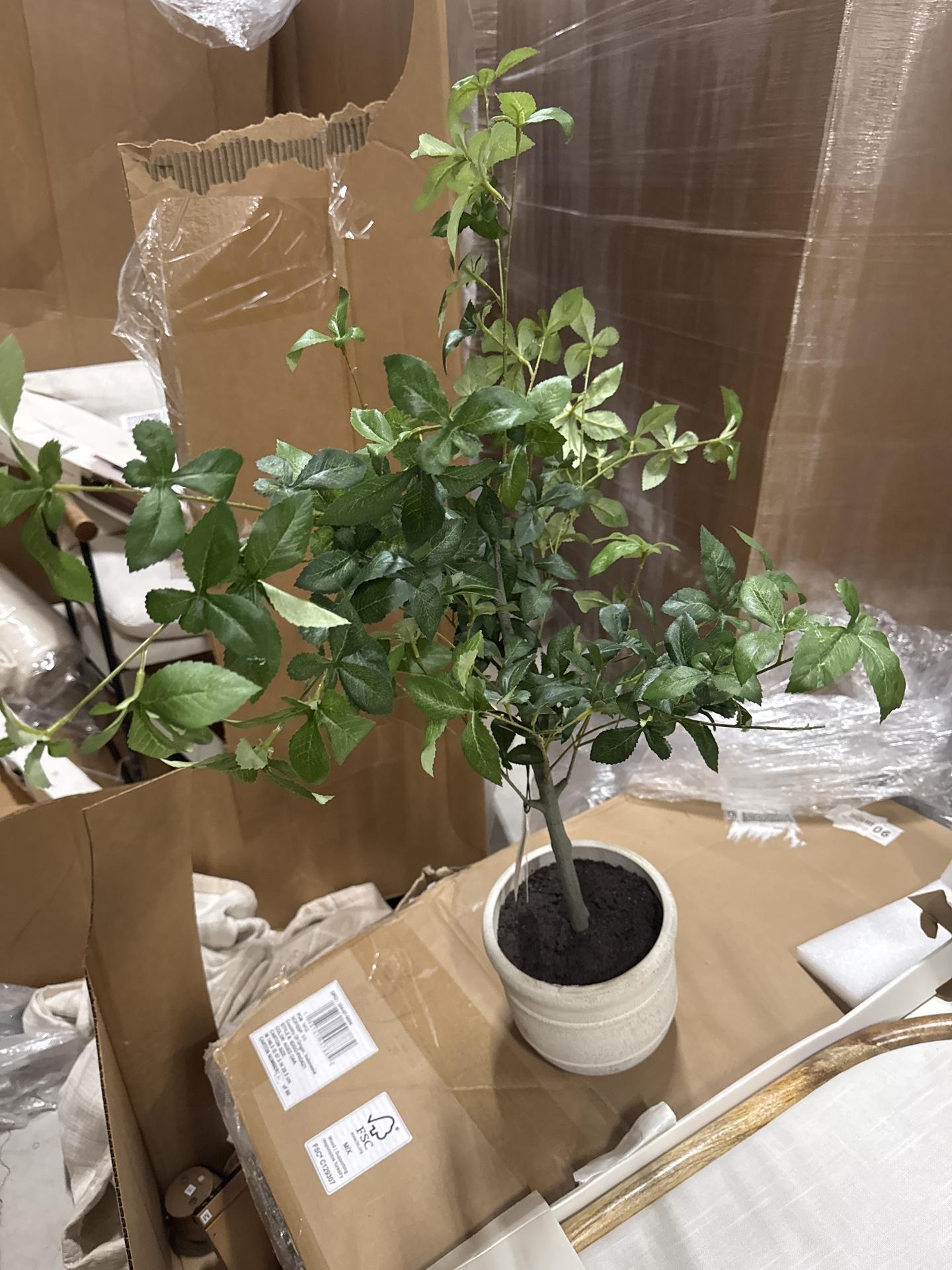 33" Faux Gypsophila Leaf Plant - Hearth & Hand with Magnolia: Indoor Artificial Greenery, Farmhouse Style Decor, Polyester & Wire