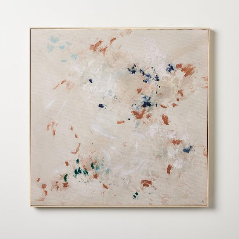 36"x36" Pastel Abstract Framed Wall Art Canvas - Threshold designed with Studio McGee