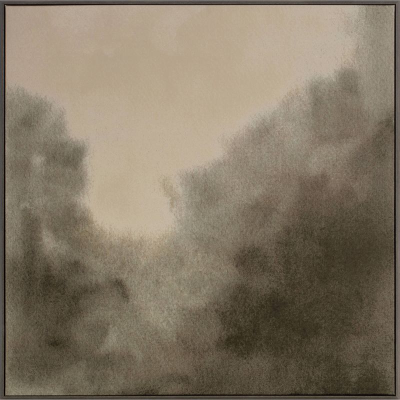 30"x30" Blurry Treetops Framed Wall Art Canvas Board - Threshold designed with Studio McGee: Serene Nature Decor