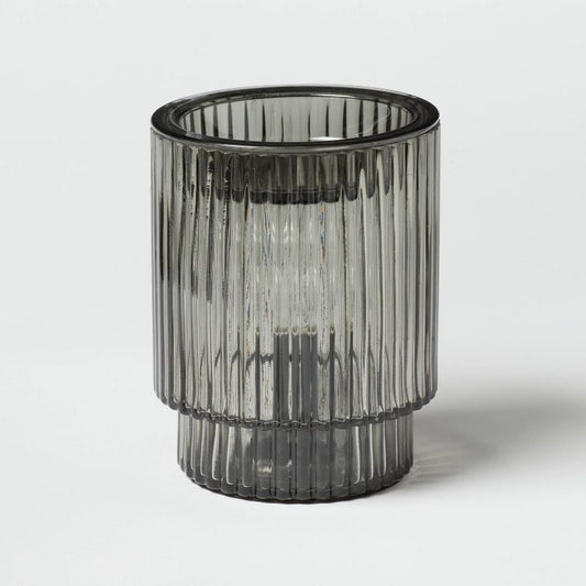 Smoked Ribbed Glass Wax Warmer - Threshold™: Electric Scented Wax Melter, Incandescent Light Bulb : Target