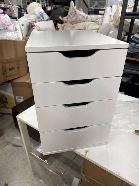 Loring Rolling Cabinet White - Threshold: Mobile Office Furniture Set with Drawers