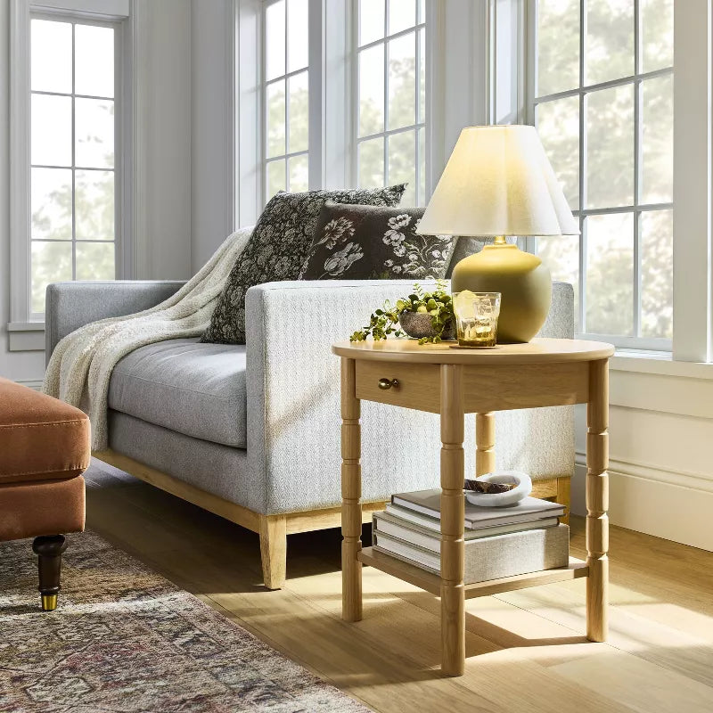Scallop Pleated Lamp Shade White - Threshold designed with Studio McGee