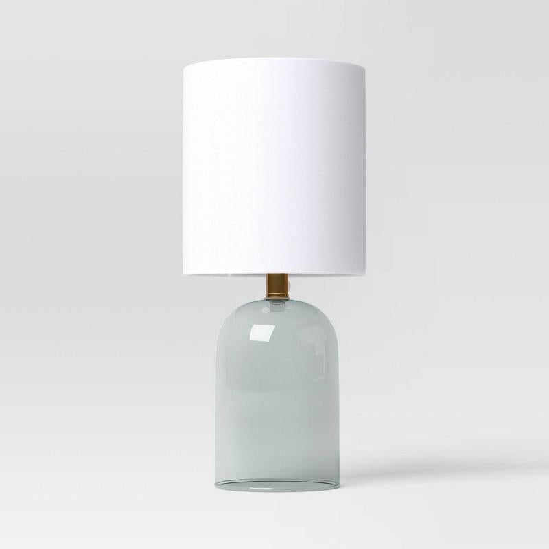 Glass Table Lamp with Open Base - Room Essentials: ETL Listed, No Assembly, Modern Desk & Bedside Lighting