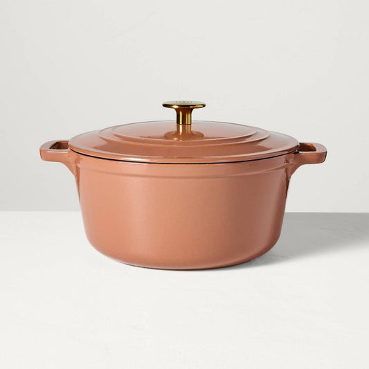 5qt Enameled Cast Iron Dutch Oven Pumpkin Brown - Hearth & Hand™ With Magnolia: Baking Dish, Even-heating, Autumn : Target