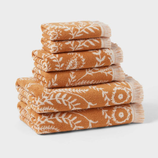 6pc Bath Towel Set Yellow - Threshold™ : Target