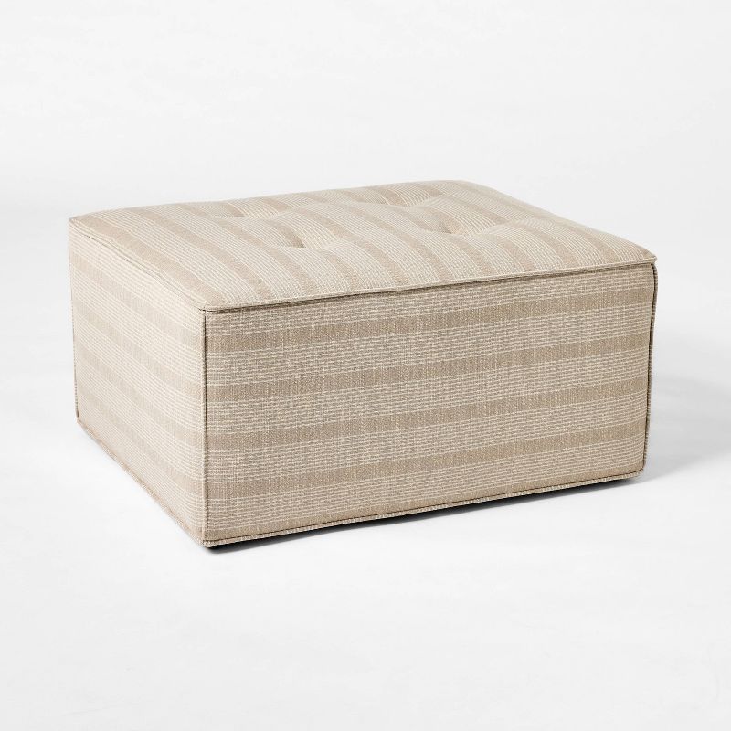 Tufted Cocktail Ottoman Tan - Threshold™ With Studio Mcgee : Target