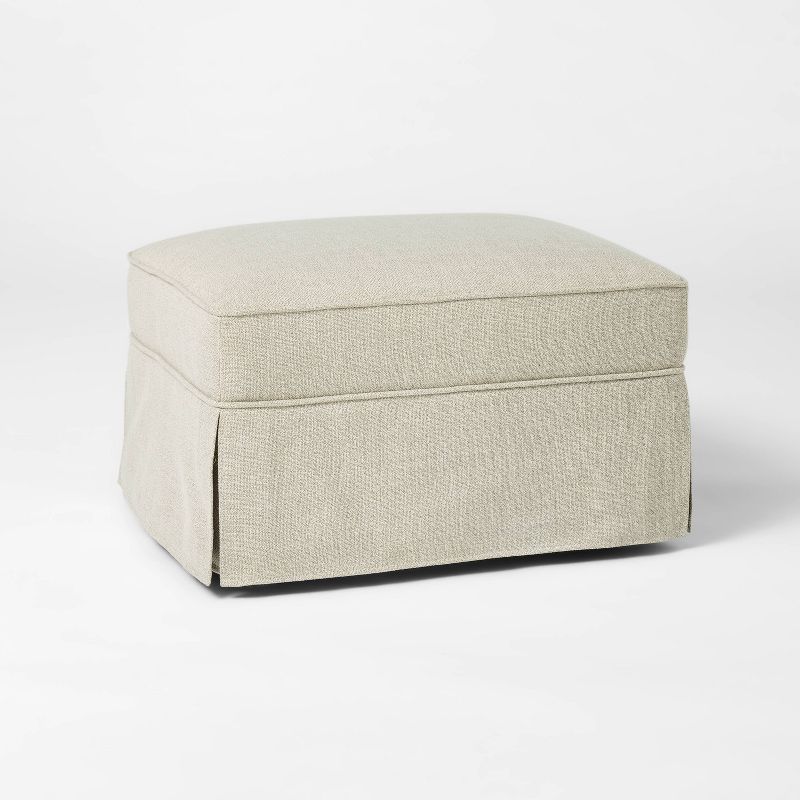 Vivian Park Ottoman Fern Green - Threshold™ Designed With Studio Mcgee: Comfy, Upholstered, No Assembly Required : Target