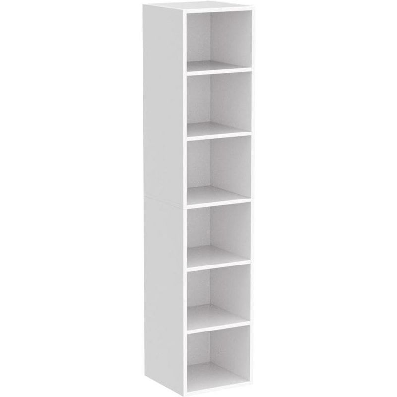 Tribesigns 70.9" Corner Bookshelf, 6-tier Narrow Bookcase, Modern Cube Display Shelves For Home Office, White : Target