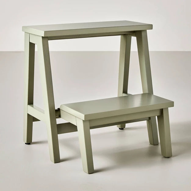 Wood Kitchen Step Stool Sage Green - Hearth & Hand with Magnolia