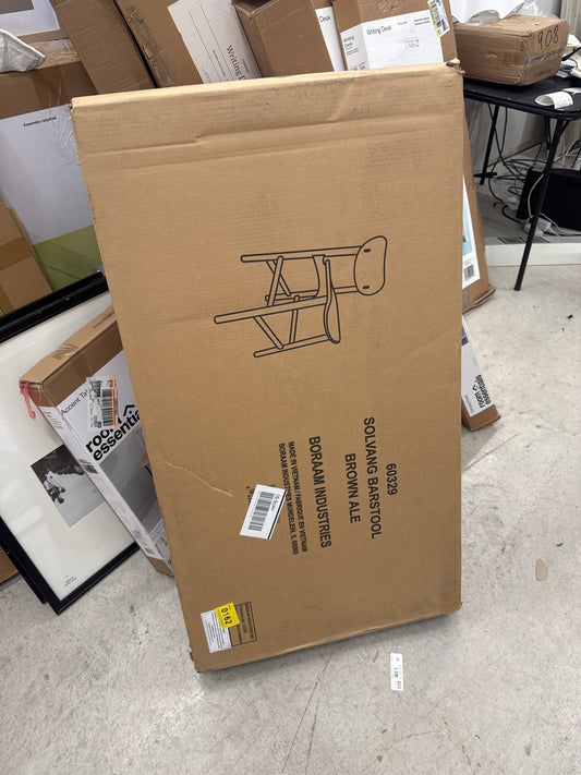 Boraam Solvang Wood Bar Stool Brown Ale Finish