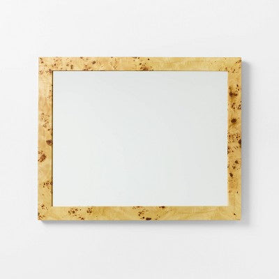 24"x30" Burl Wood Wall Mirror - Threshold designed with Studio McGee