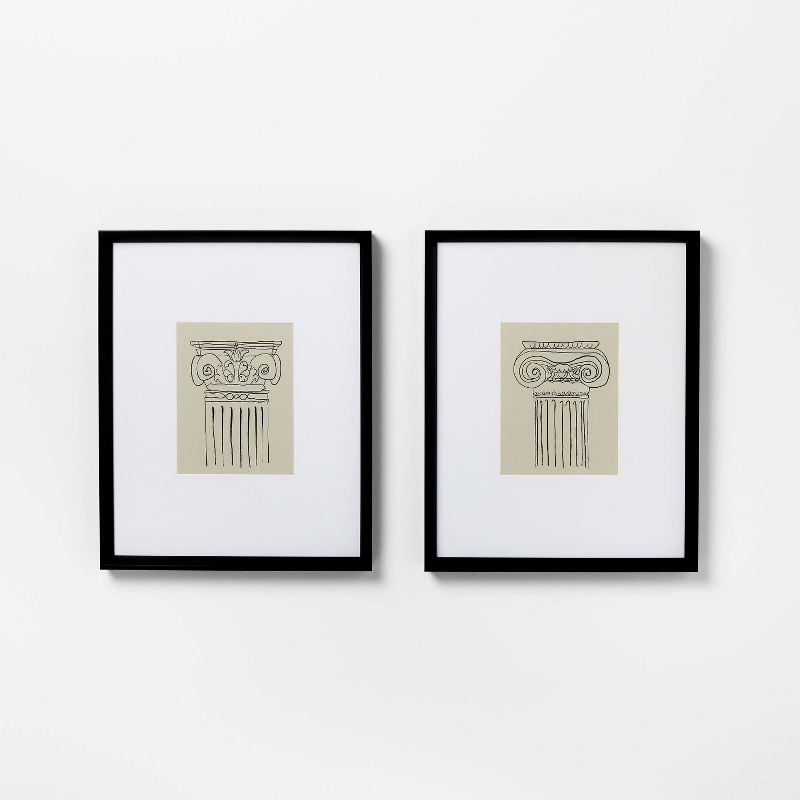 (Set of 2) 16"x20" Architecture Framed Arts - Threshold designed with Studio McGee (Please be advised that sets may be missing pieces or otherwise incomplete.)