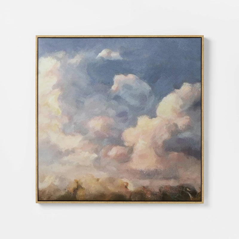 30"x30" Clouds Framed Canvas - Threshold designed with Studio McGee